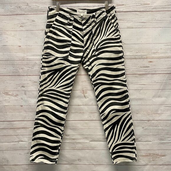 Nili Lotan Jenna Bone TigerPrint Pants